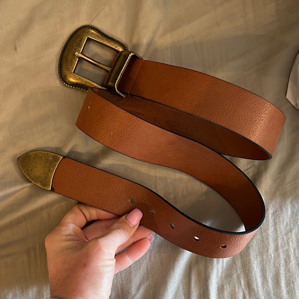 Express womens belt brown leather S
